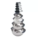Set de 9 bowls apilables + elementos de cocina acero inoxidable Nest - Plateado - Imagen 4