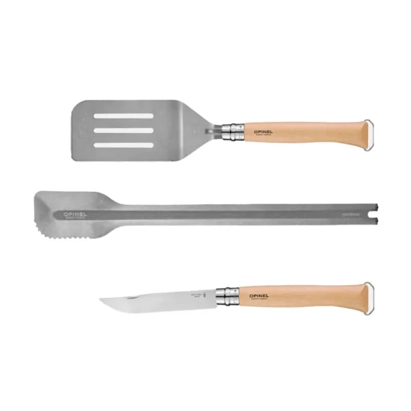 Set Asado cuchillo pinzas y espatúla