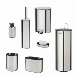 Set de Baño Luxe Acero Inoxidable x7 piezas