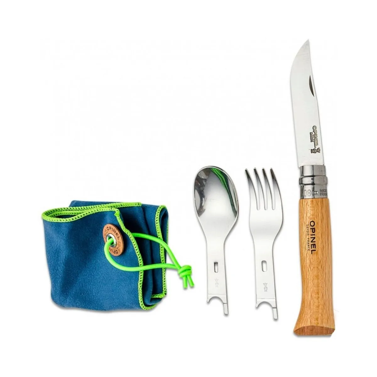 set-picnic-cuchara-cuchillo-opinel-mango-madera-opa2500b809-01 Set Picnic tenedor cuchara + cuchillo plegable Nº 8 - Imagen 2
