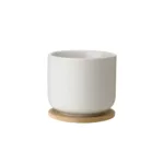 Taza Theo con posavasos 200 ml - Blanco - Imagen 3